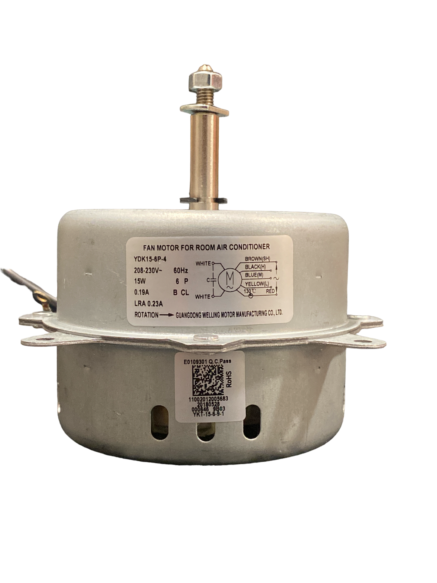 MOTOR VENTILADOR YDK15-6P-4 / 208-230V / 60HZ/ 63W / SERIE: 11002012005683