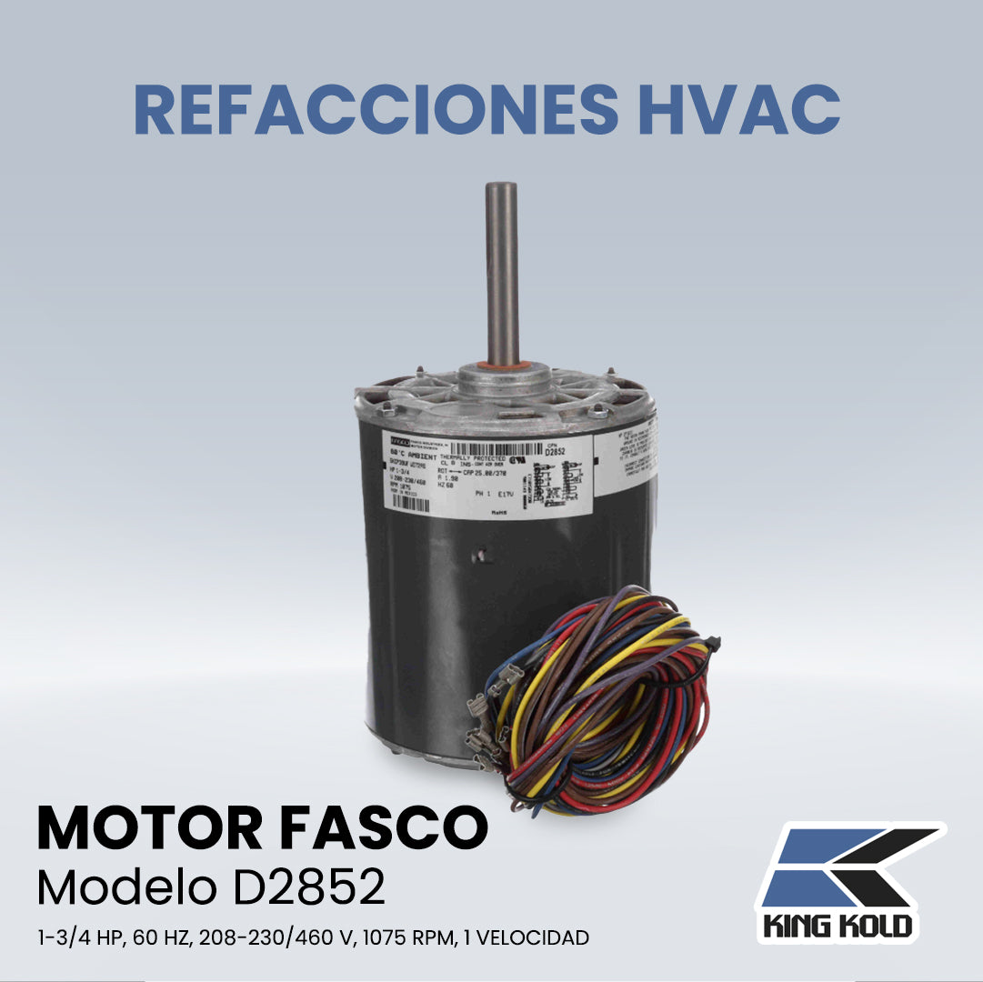 MOTOR CONDENSADOR FASCO MODELO: D2852