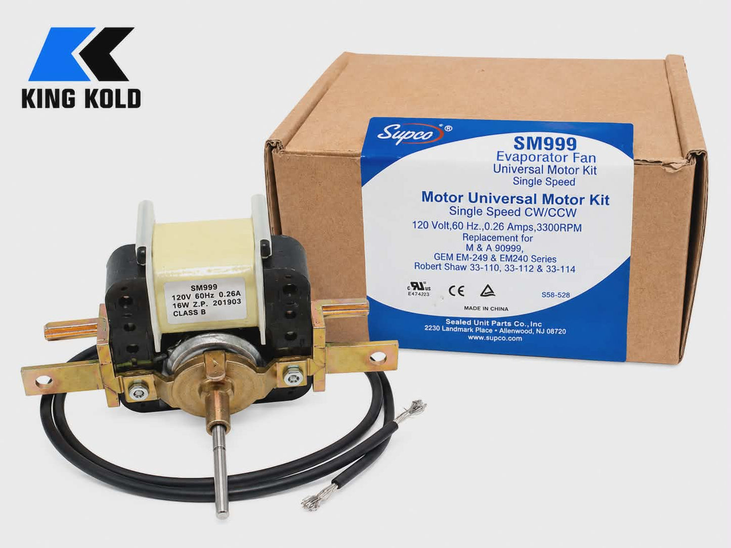 Motor Evaporador Universal Supco SM999