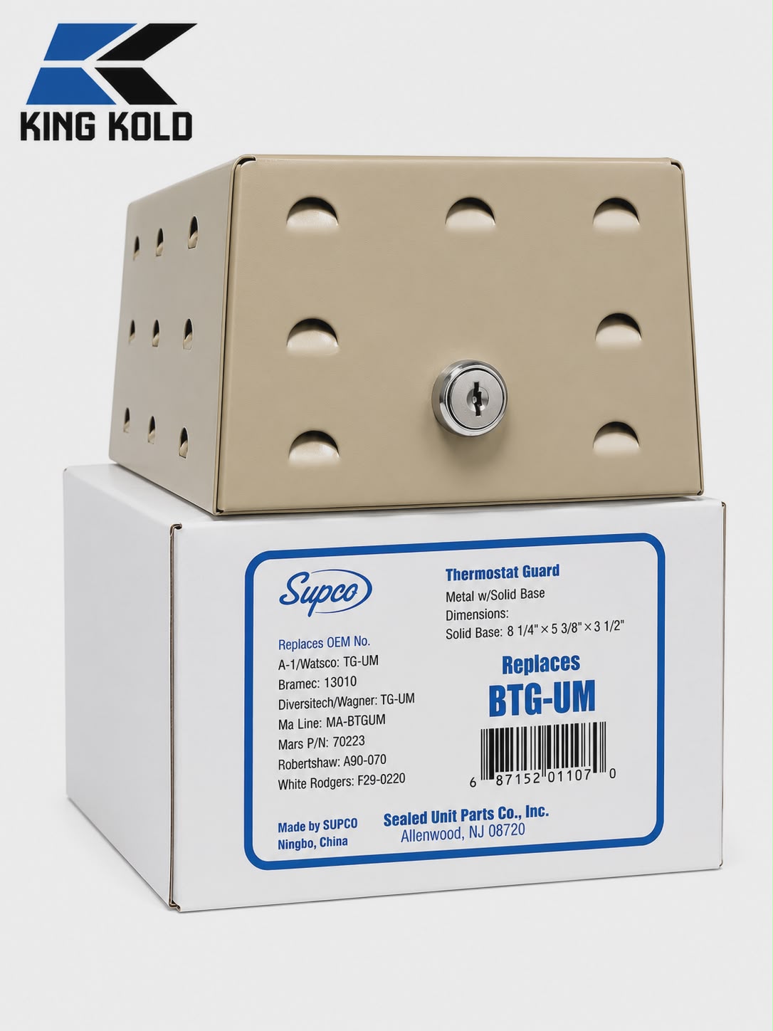 Protector Metálico para Termostato Supco BTG-UM Thermostat Guard