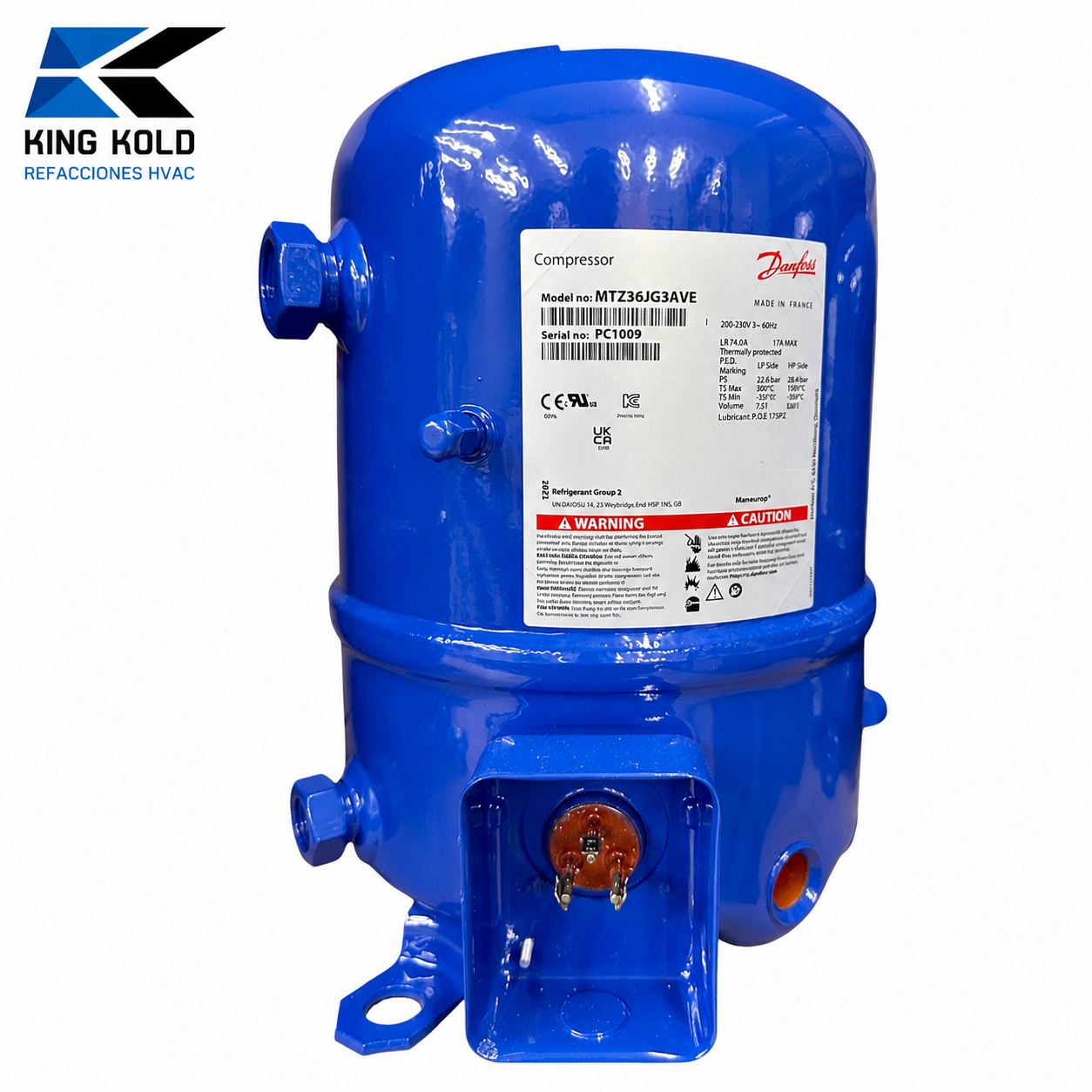 Compresor Danfoss Maneurop MTZ36JG3AVE