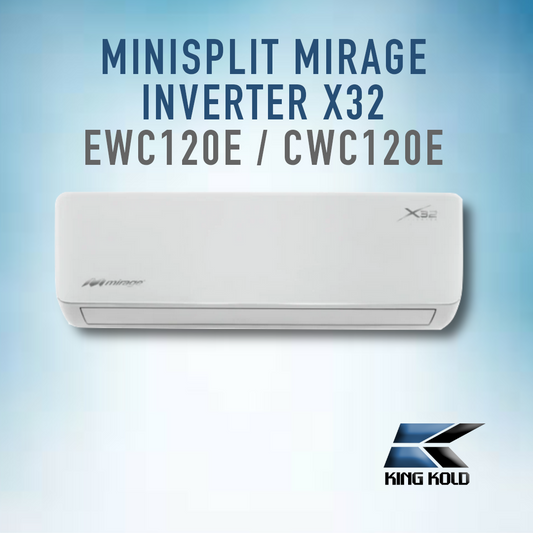 MINISPLIT MIRAGE 1 TR INVERTER FRIO/CALOR 110V