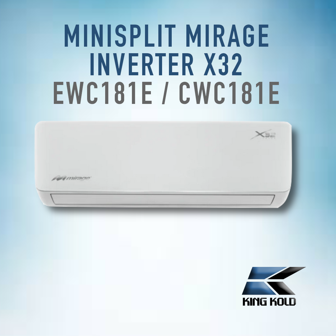 MINISPLIT MIRAGE 1.5 TR INVERTER FRIO/CALOR 220V